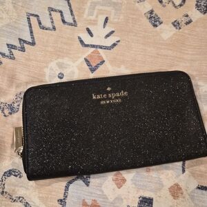 Kate Spade Black Glitter Wallet
